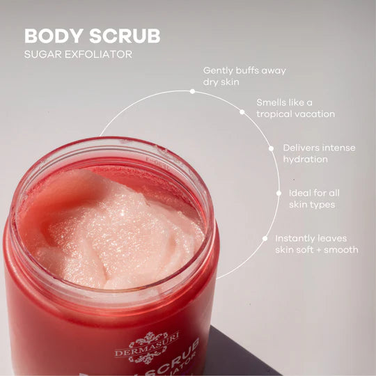 Dermasuri Body Scrub Sugar Exfoliator 8oz