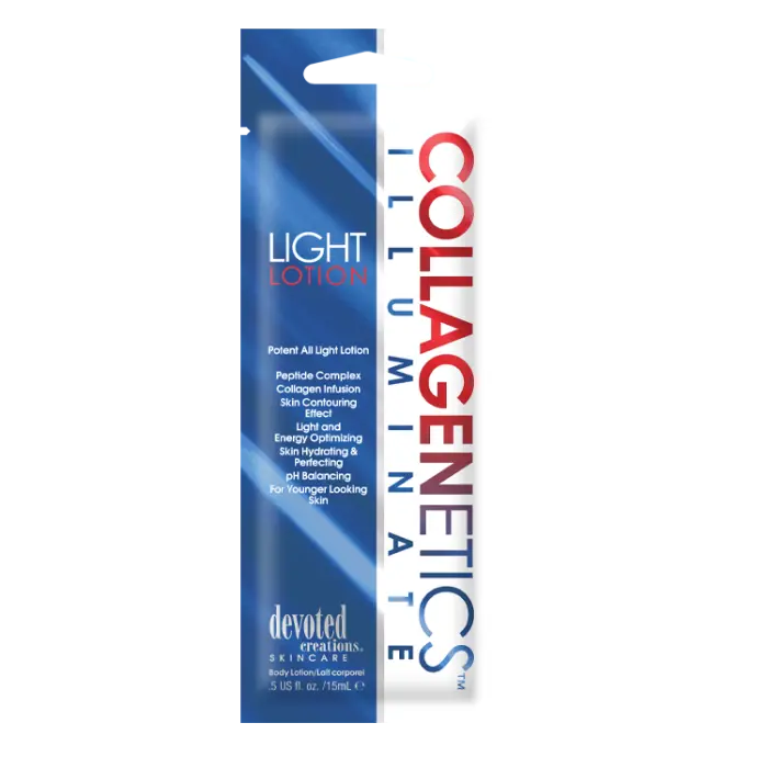 Devoted Creations Collagenetics Illuminate Light Lotion Packette .5 oz. Devoted Creations