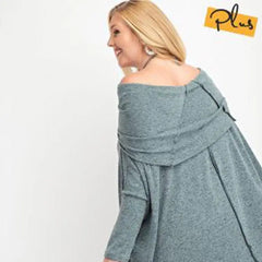 Easel Cowl Neck Pullover Sweater Easel