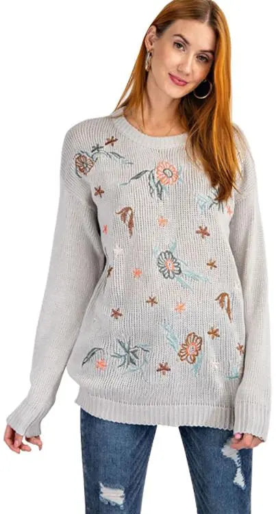 Easel Embroidered Sweater Easel