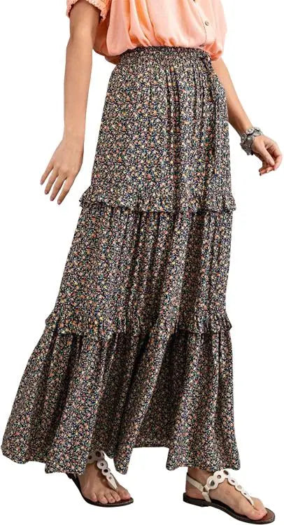 Easel Tiered Maxi Skirt Easel