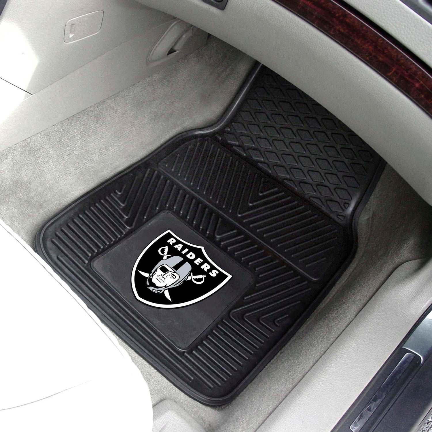 Fanmats Las Vegas Raiders 2pc Vinyl Car Mat Set