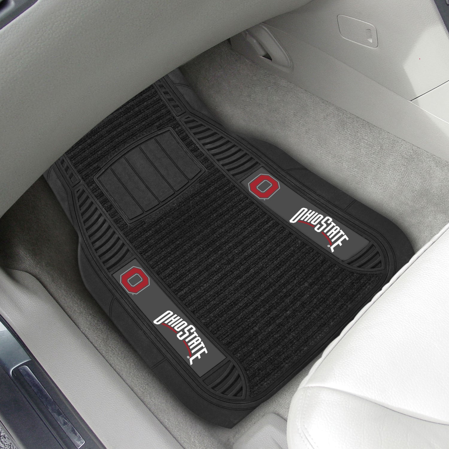 Fanmats Ohio State Buckeyes 2pc Deluxe Car Mat Set