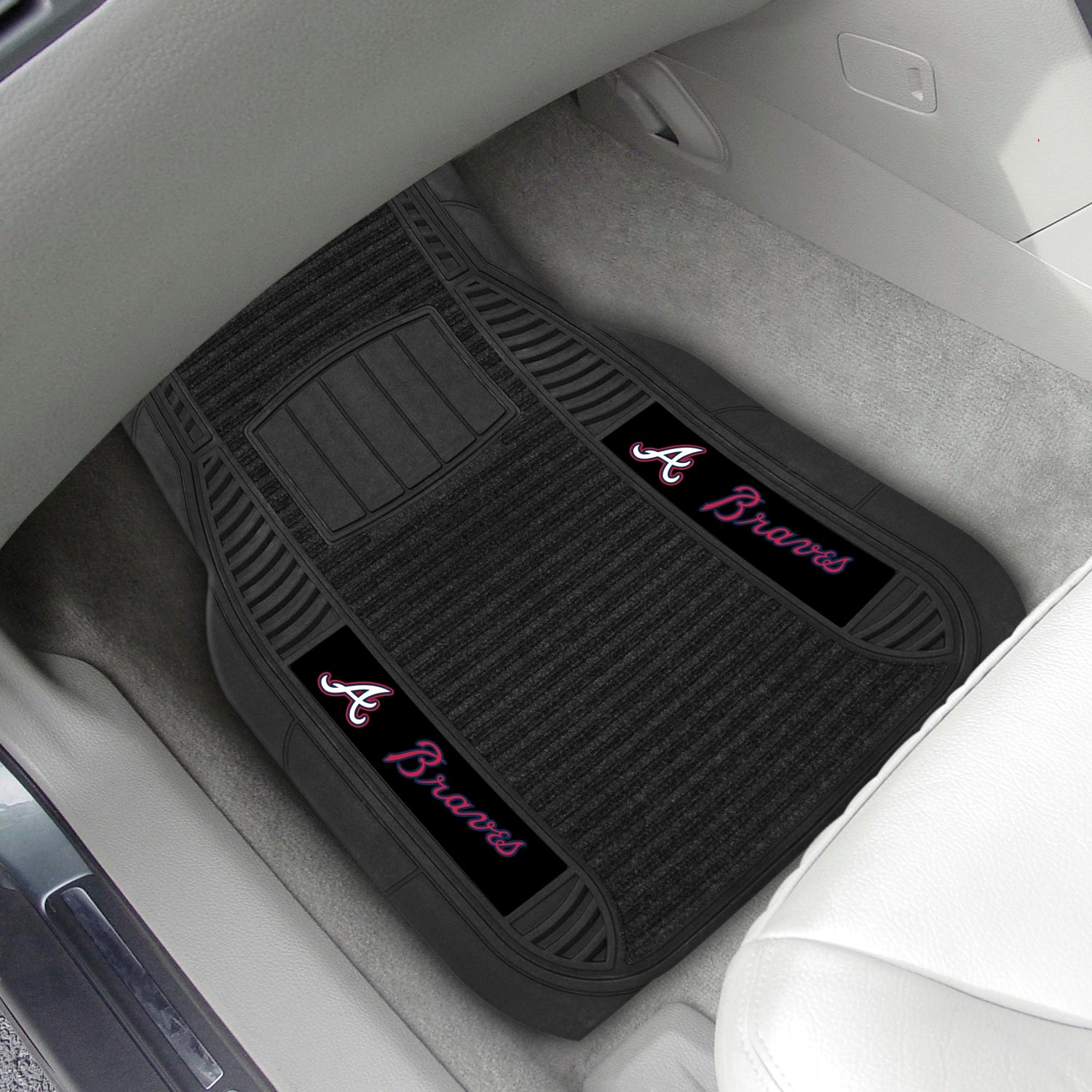 Fanmats Atlanta Braves 2pc Deluxe Car Mat Set - PinkPro Beauty Supply