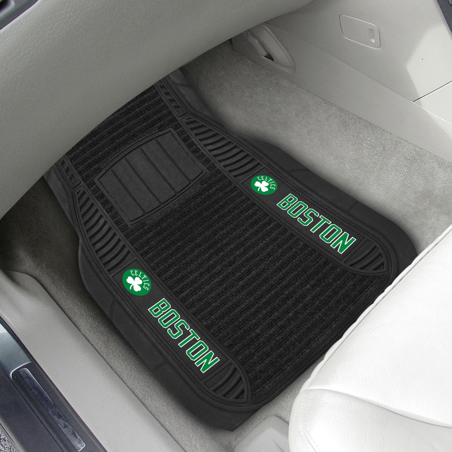 Fanmats Boston Celtics 2pc Deluxe Car Mat Set