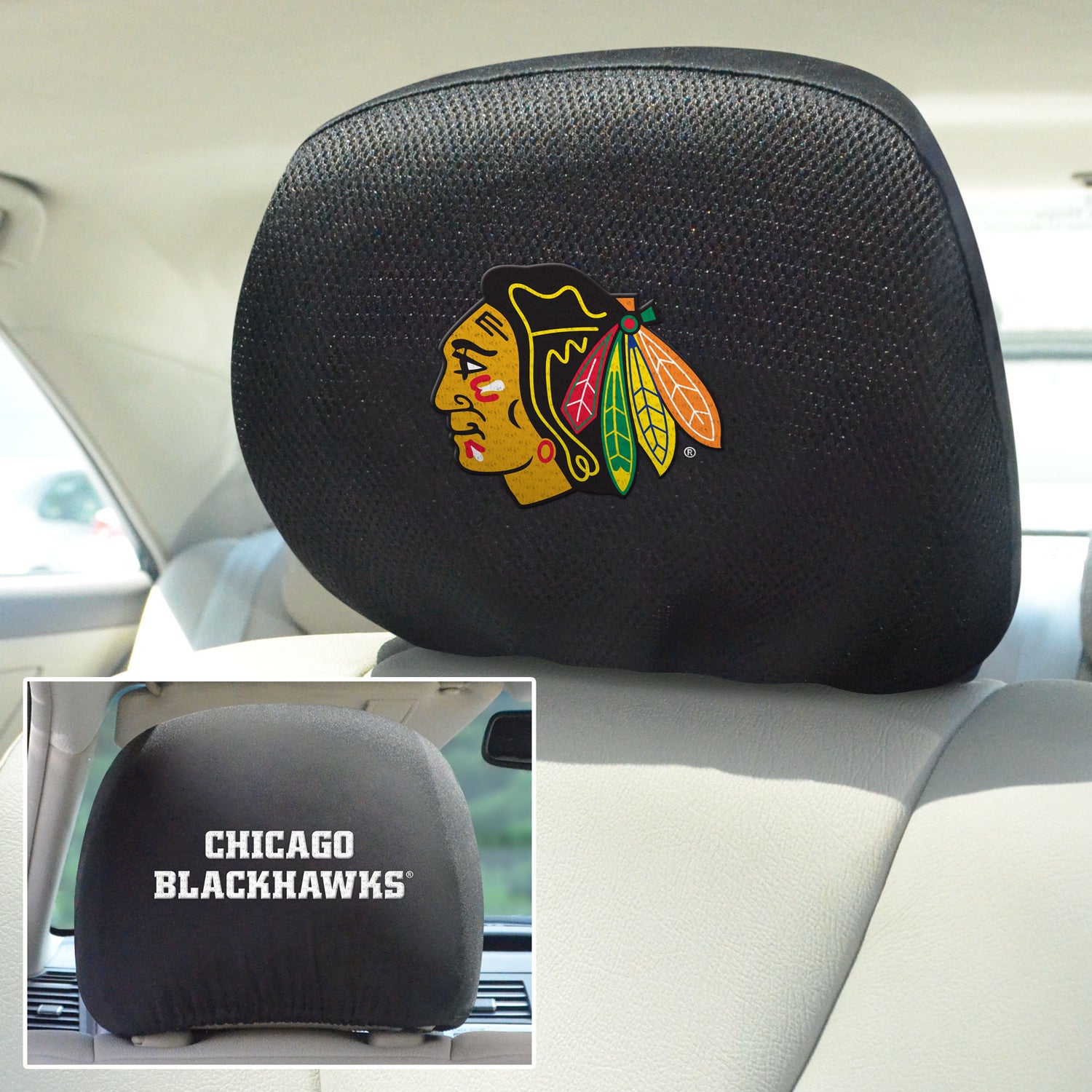 Fanmats Chicago Blackhawks Headrest Cover