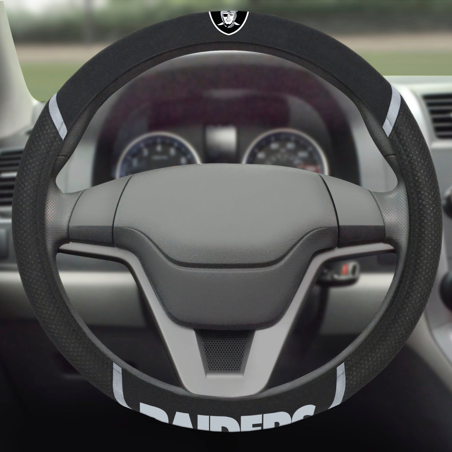 Fanmats Las Vegas Raiders Steering Wheel Cover