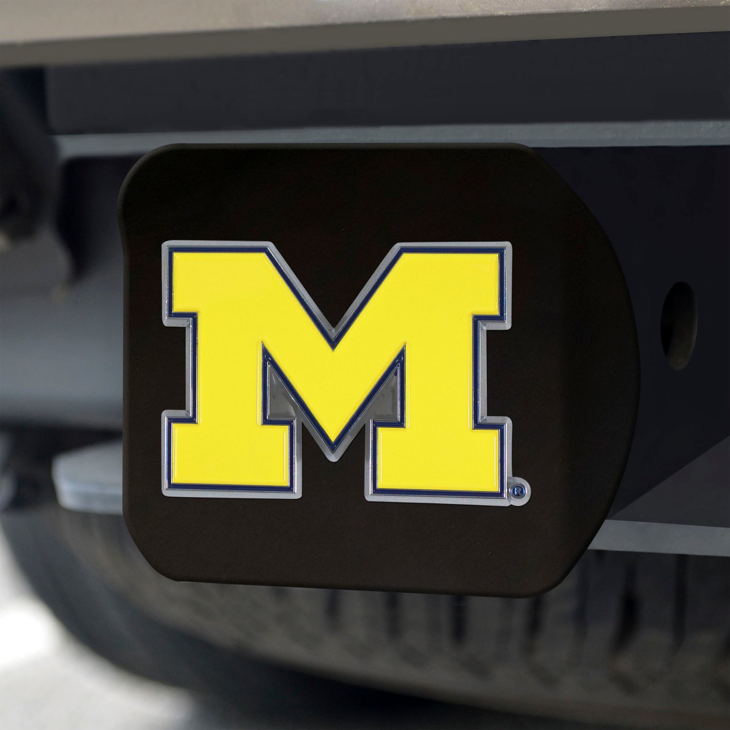 Fanmats Michigan Wolverines Color Hitch Cover - Black