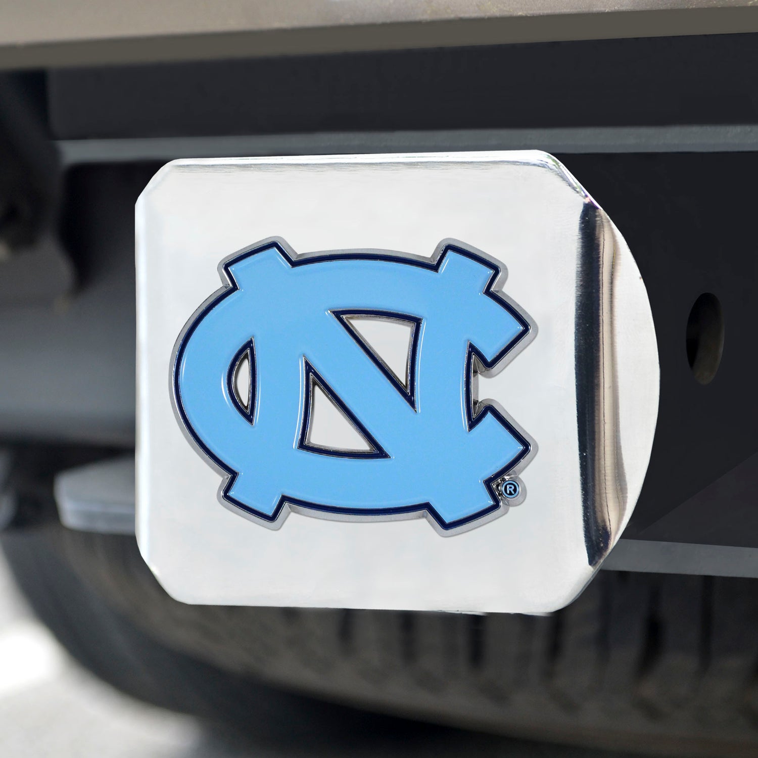 Fanmats North Carolina Tar Heels Color Hitch Cover - Chrome Fanmats