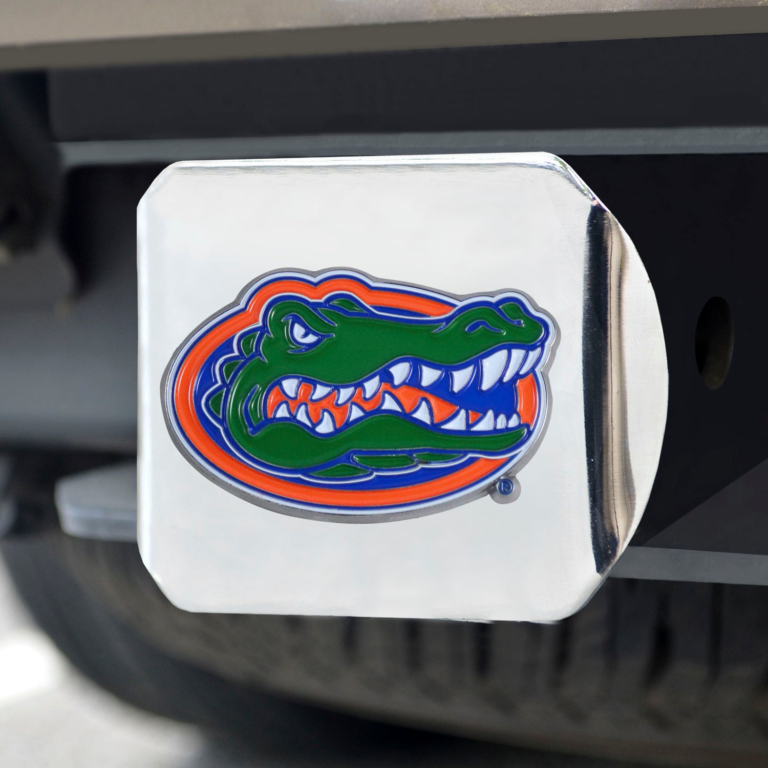 Fanmats Florida Gators Color Hitch Cover - Chrome