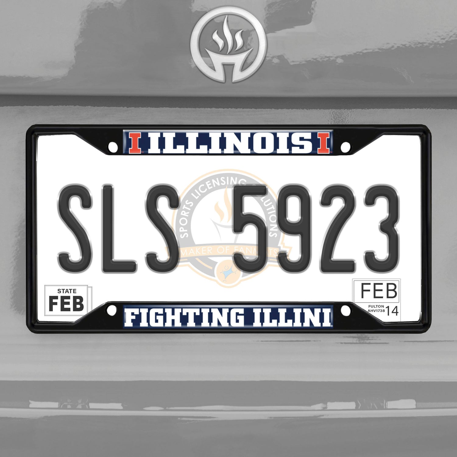 Fanmats Illinois Illini License Plate Frame - Black Fanmats