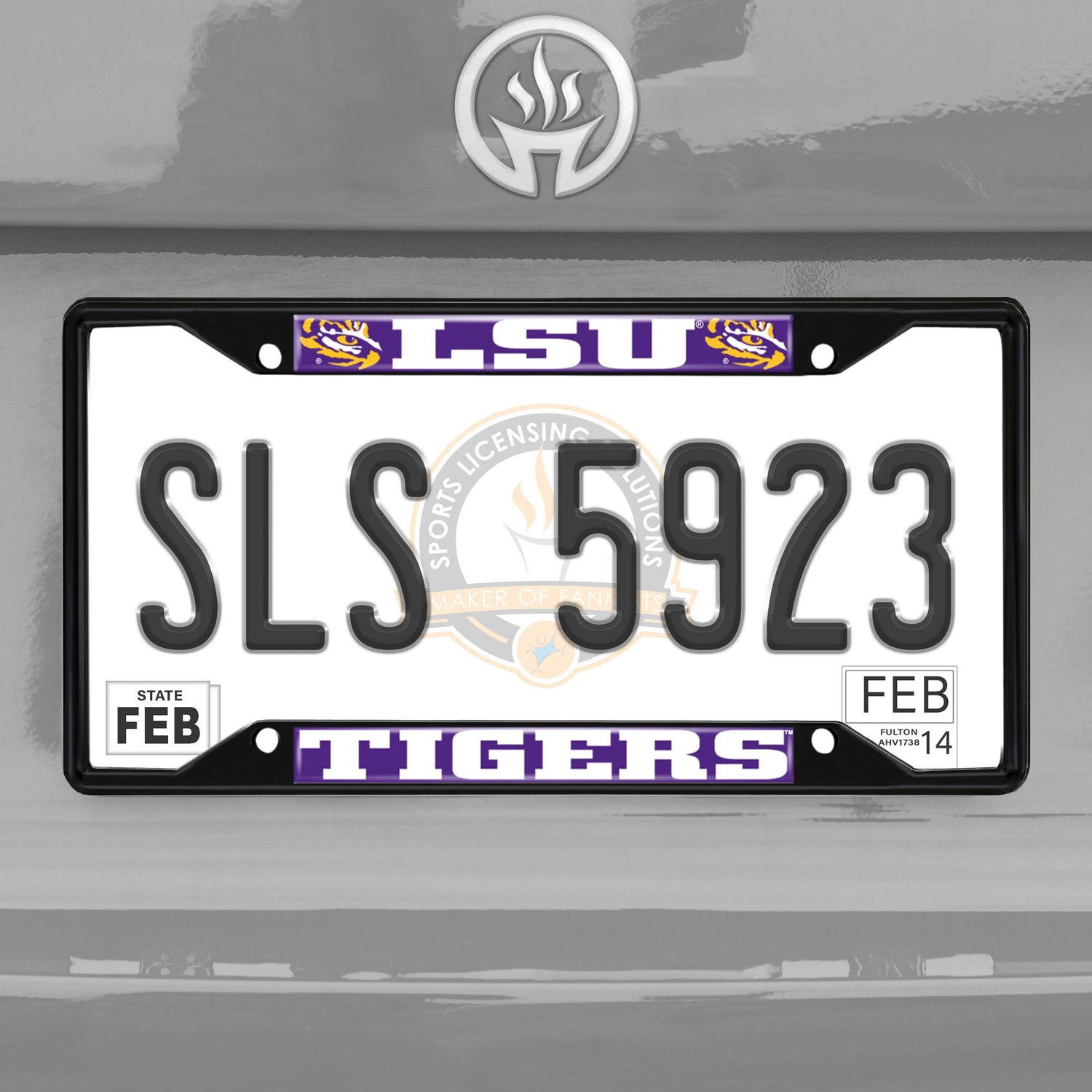 Fanmats LSU Tigers License Plate Frame - Black