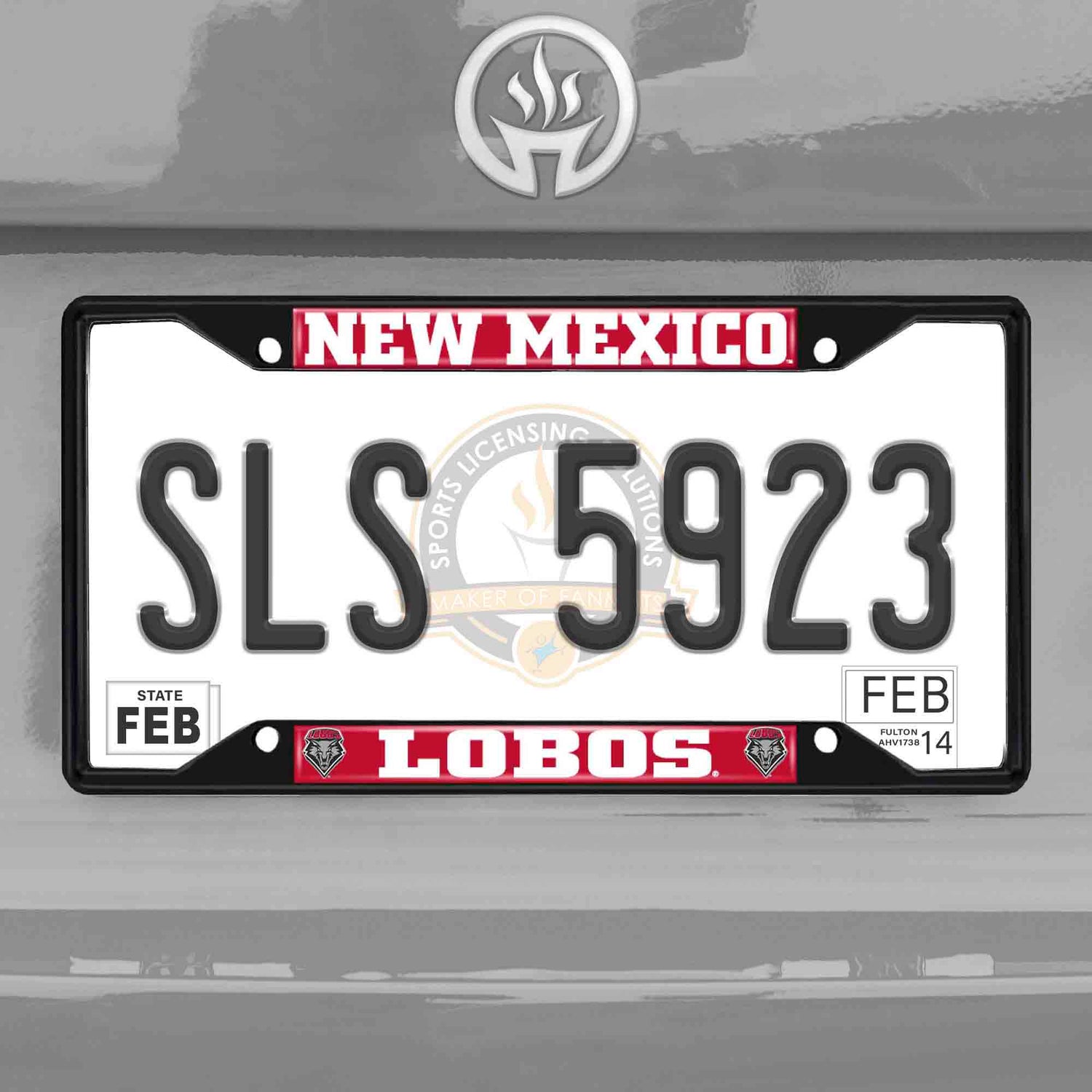 Fanmats New Mexico Lobos License Plate Frame - Black Fanmats