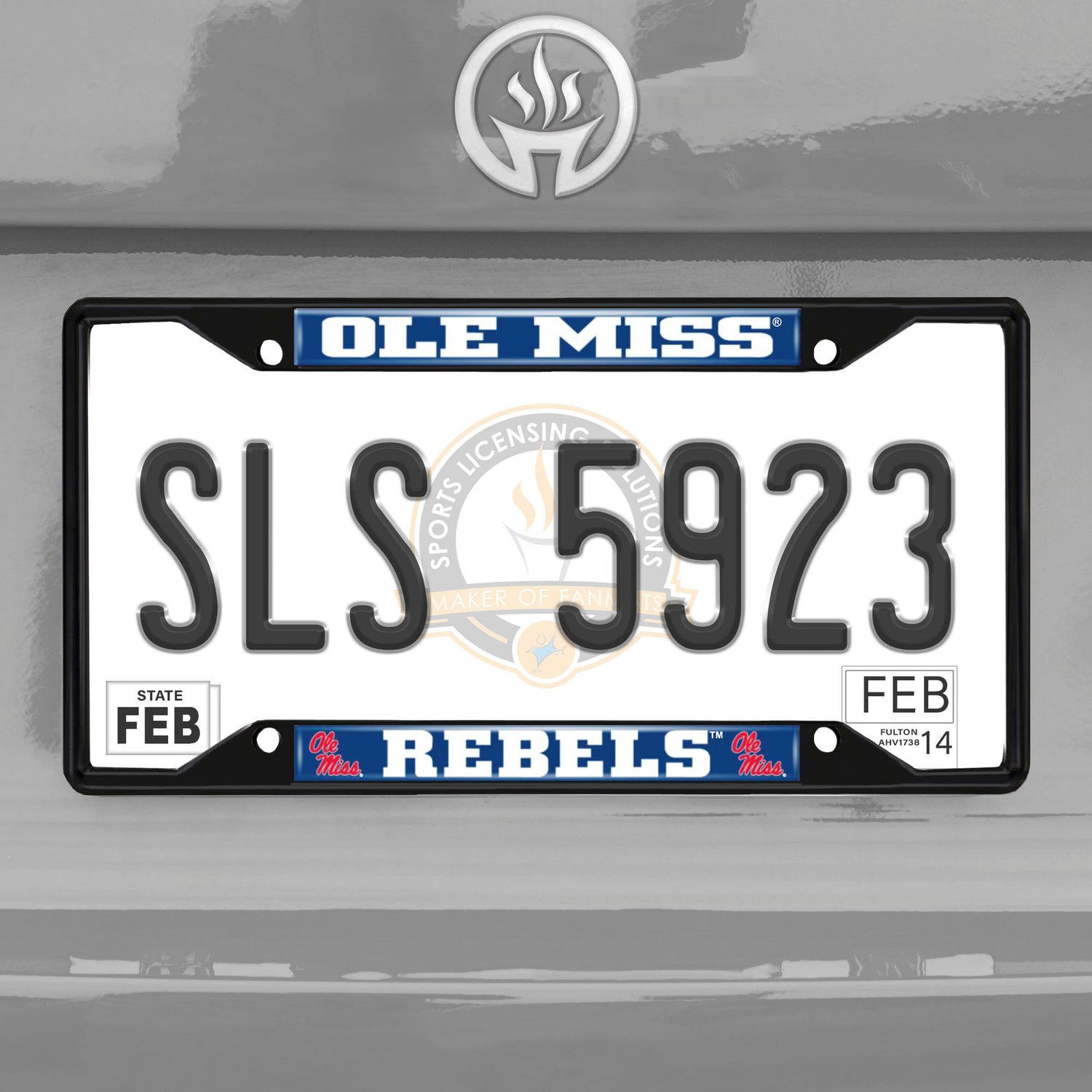 Fanmats Ole Miss Rebels License Plate Frame - Black Fanmats