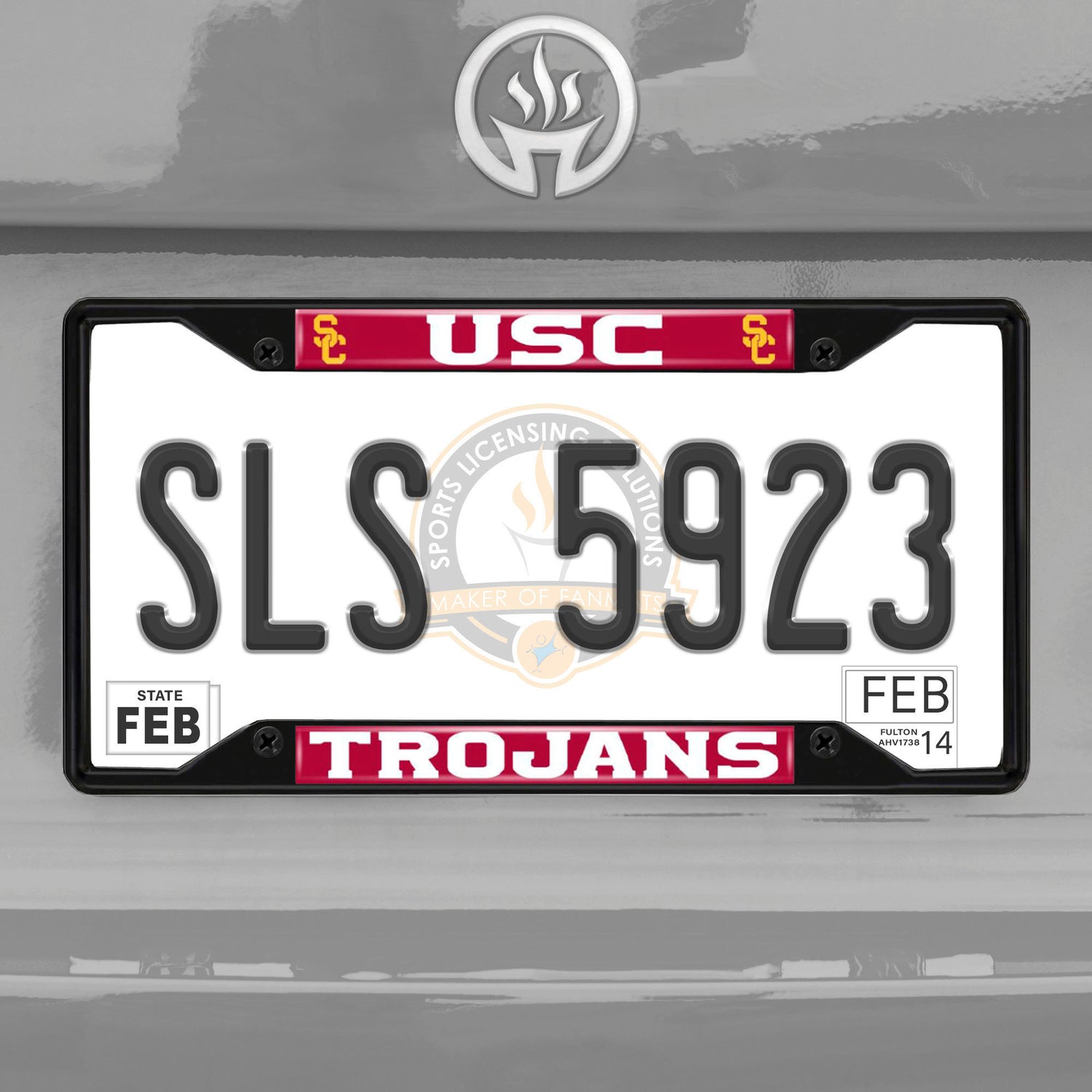 Fanmats Southern California Trojans Licc Plate Frame - Black Fanmats