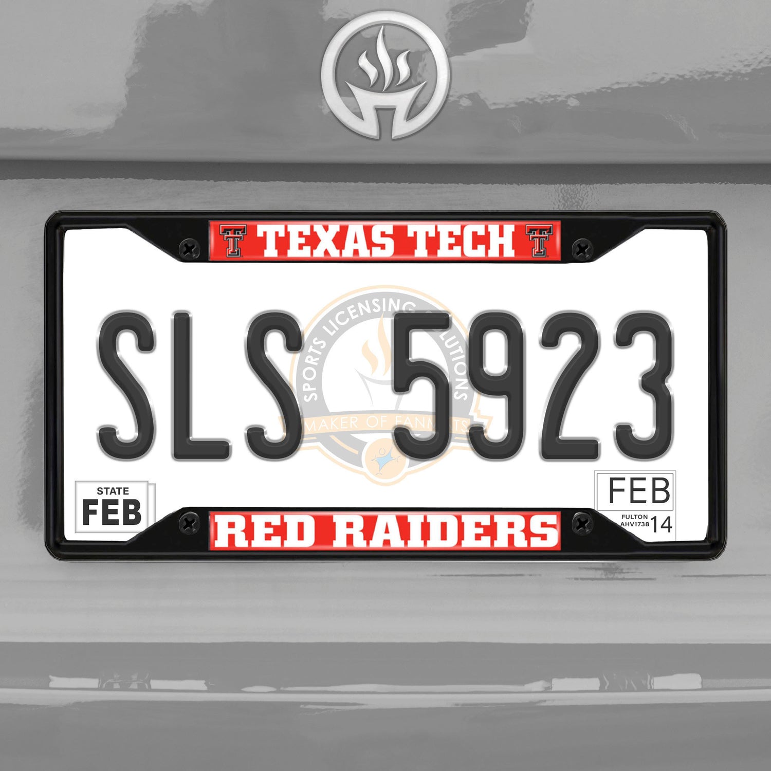 Fanmats Texas Tech Red Raiders License Plate Frame - Black Fanmats