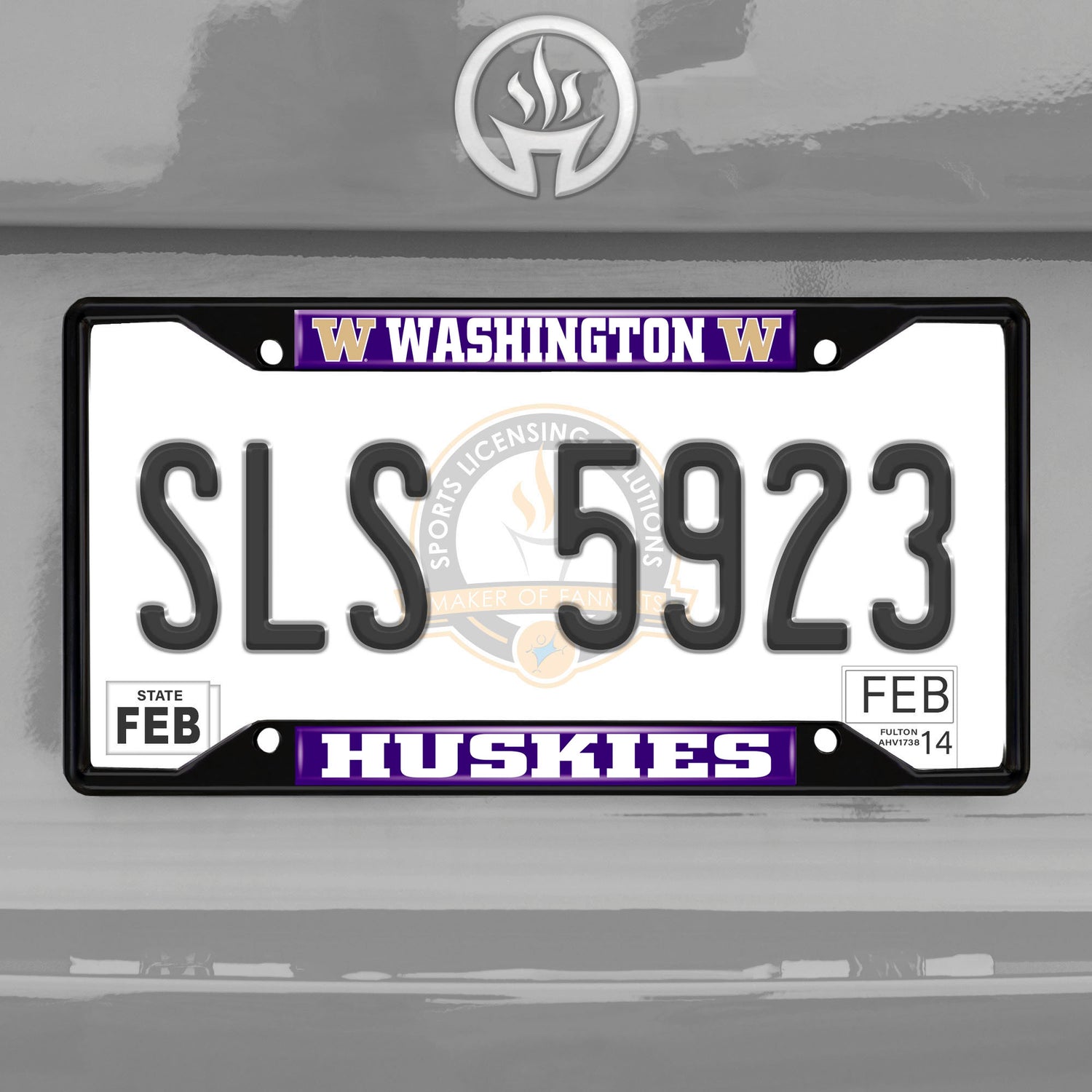 Fanmats Washington Huskies License Plate Frame - Black