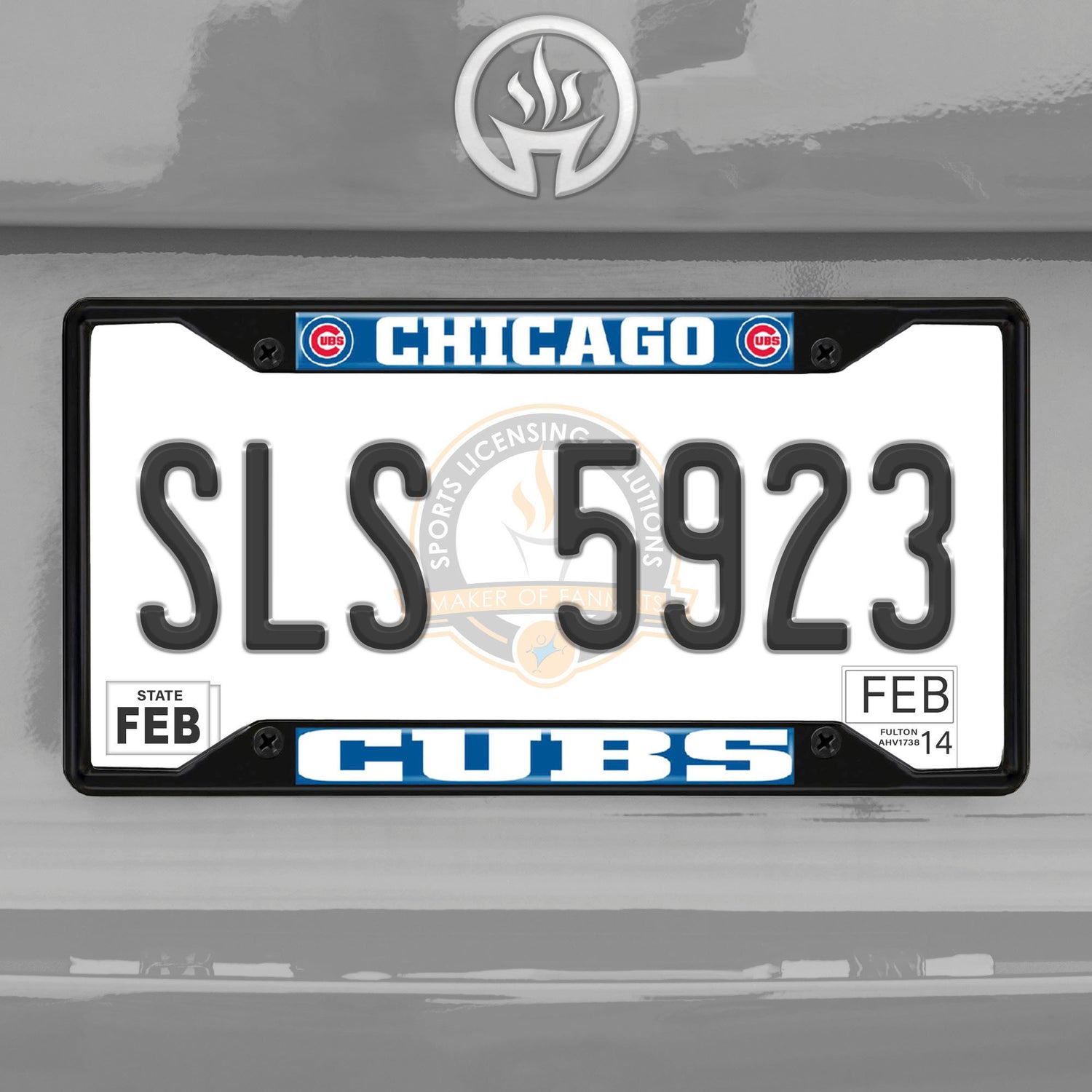 Fanmats Chicago Cubs License Plate Frame - Black