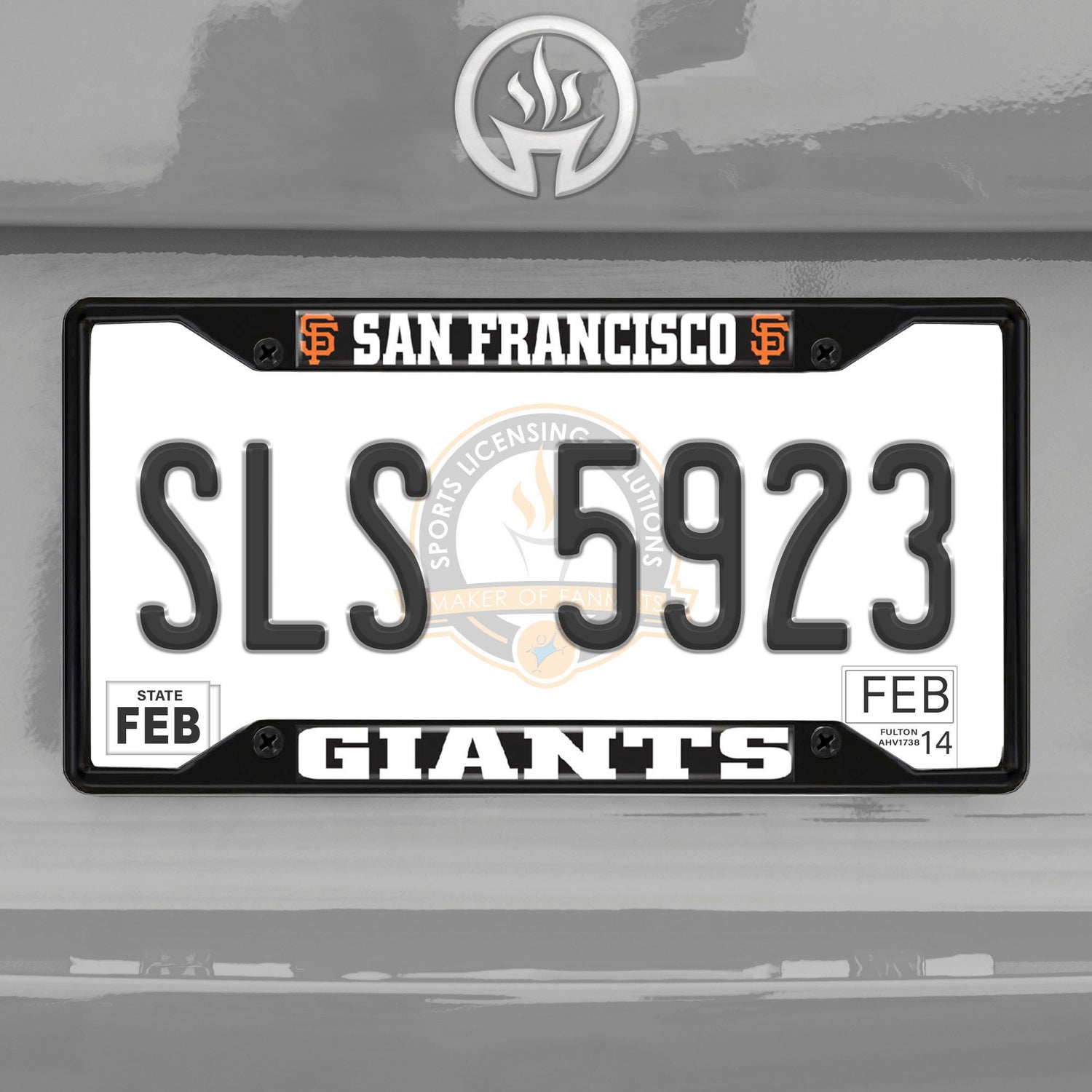 Fanmats MLB San Francisco Giants License Plate Frame - Black Fanmats