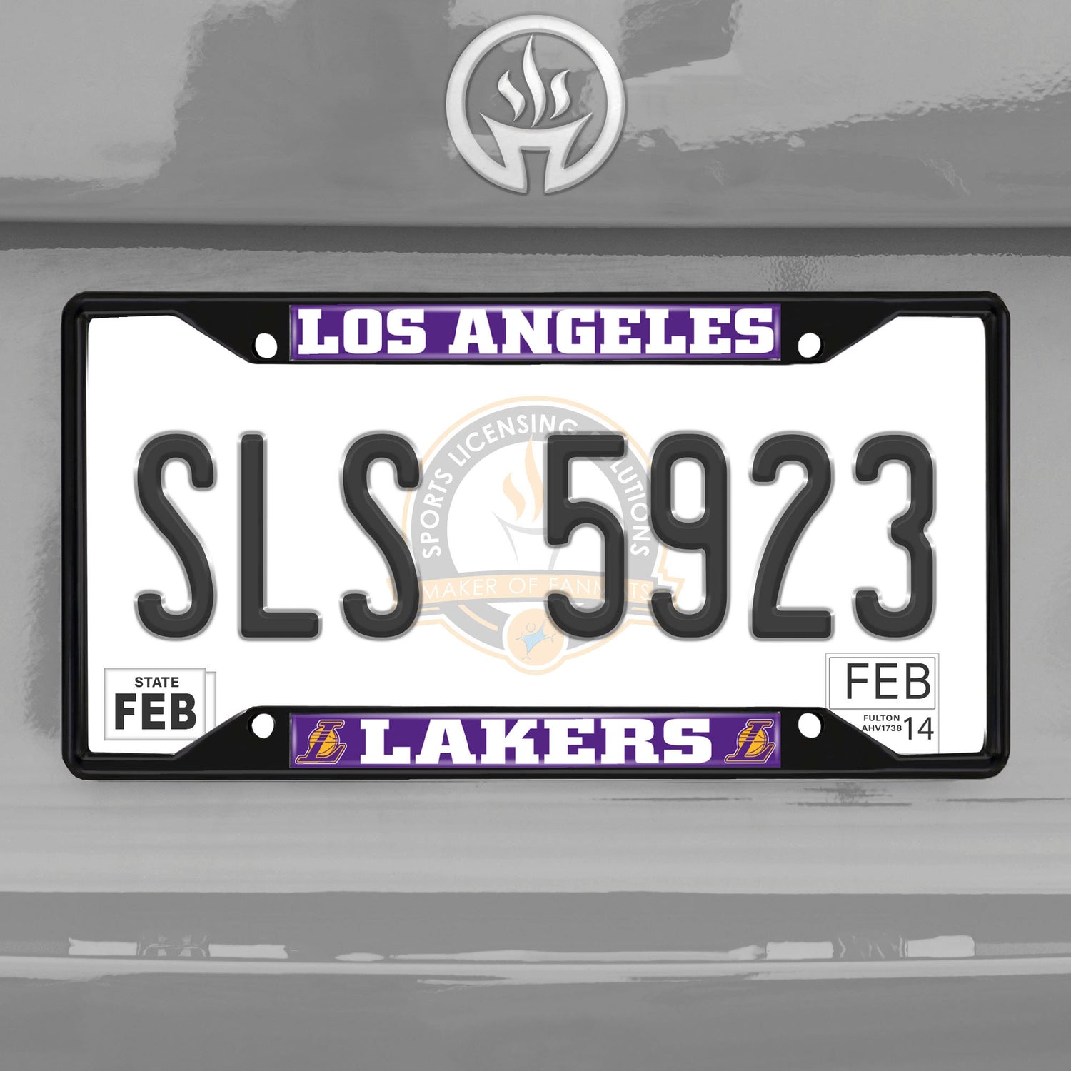 Fanmats NBA Los Angeles Lakers License Plate Frame - Black