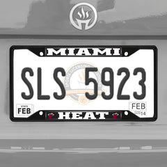 Fanmats NBA Miami Heat License Plate Frame - Black Fanmats