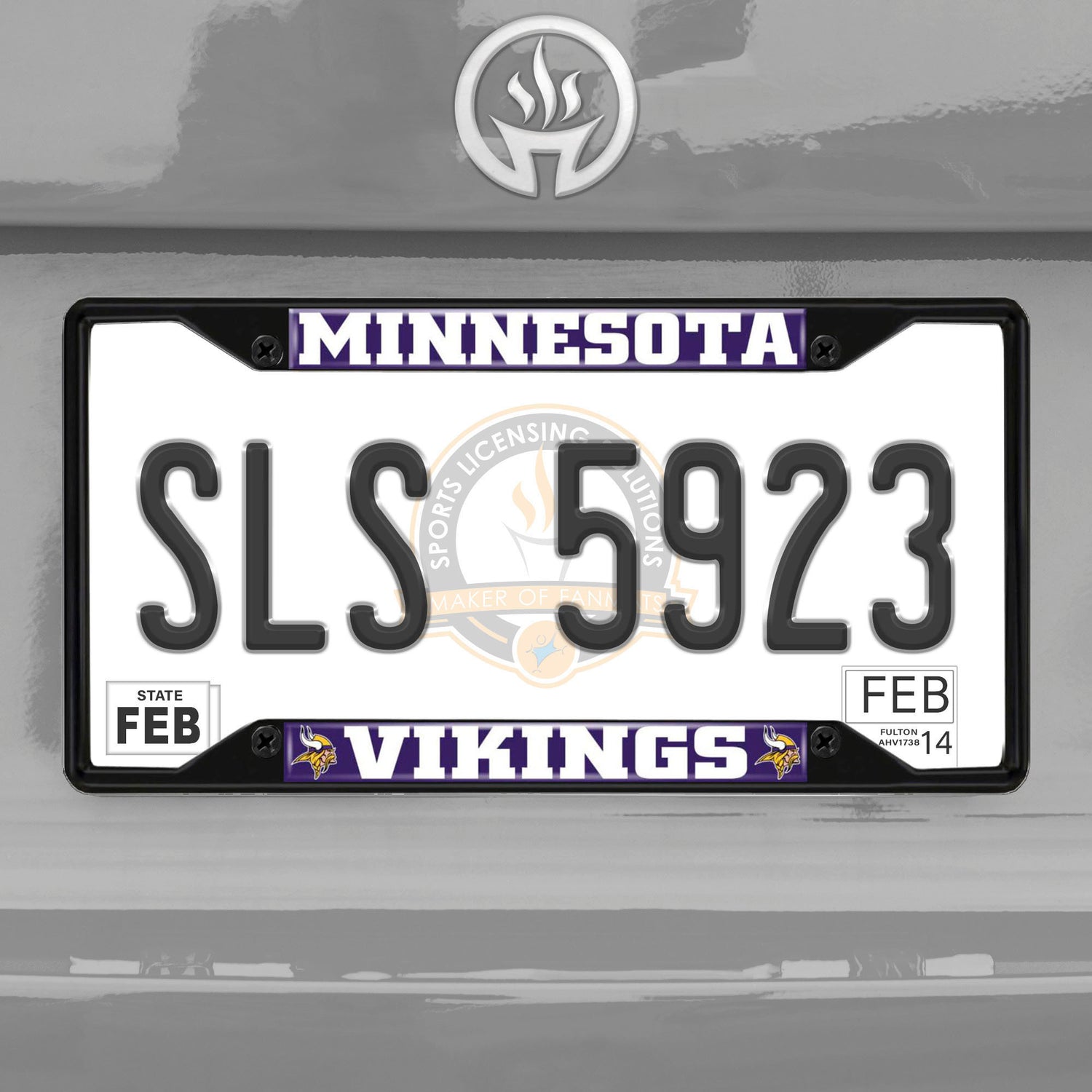 Fanmats Minnesota Vikings License Plate Frame - Black Fanmats