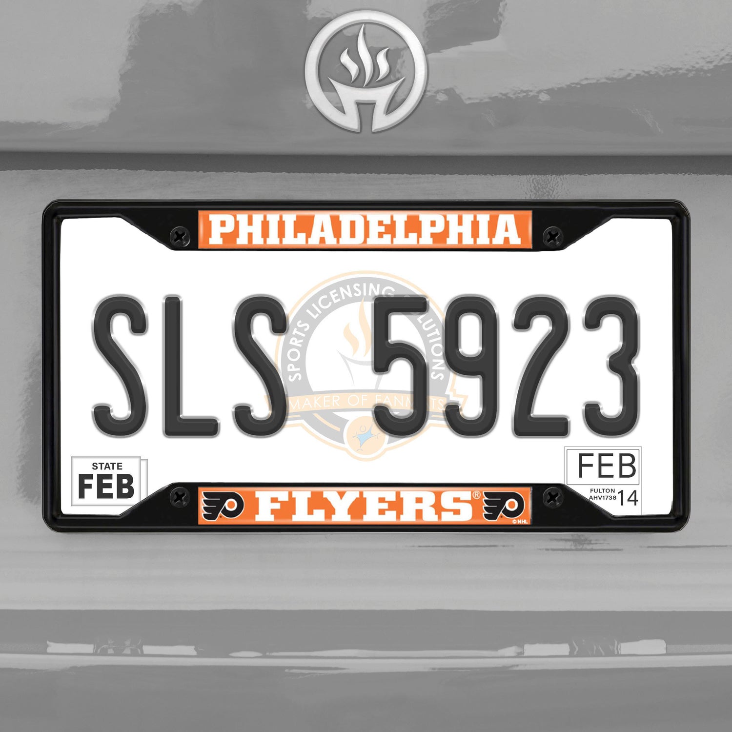 Fanmats NHL Philadelphia Flyers License Plate Frame - Black Fanmats