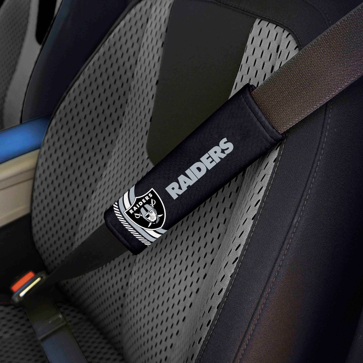 Fanmats Las Vegas Raiders Rally Seatbelt Pad - Pair