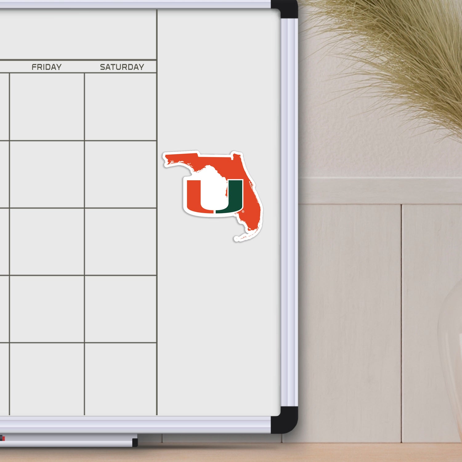 Fanmats Miami Hurricanes State Shape Decal Fanmats