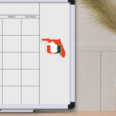 Fanmats Miami Hurricanes State Shape Decal Fanmats