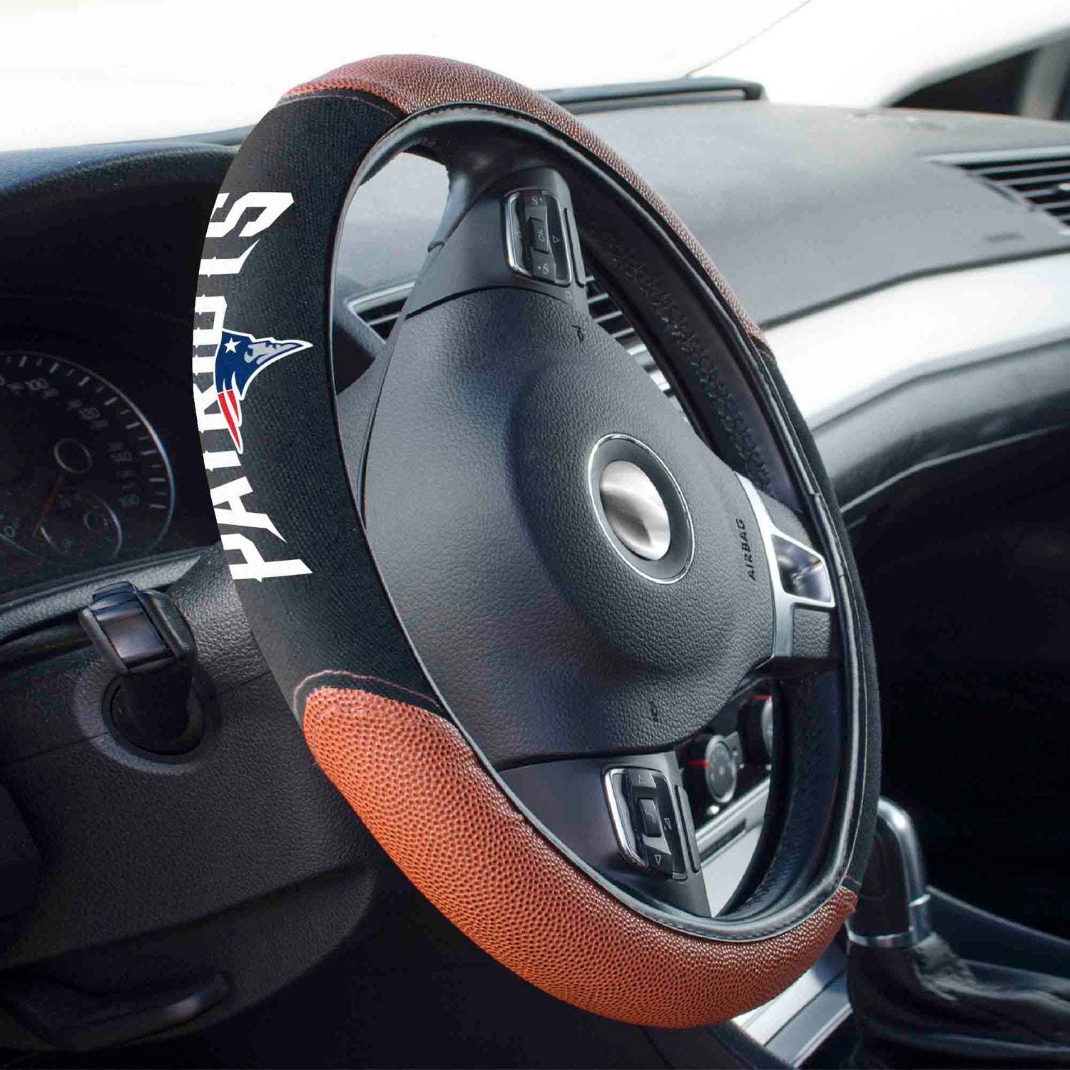 Fanmats New England Patriot Sports Grip Steering Wheel Cover