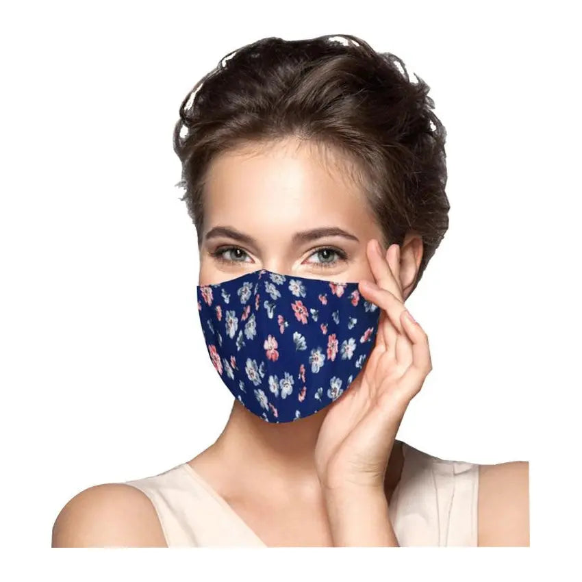 Face Mask Cotton Flower Leaf Print PinkPro Beauty Supply