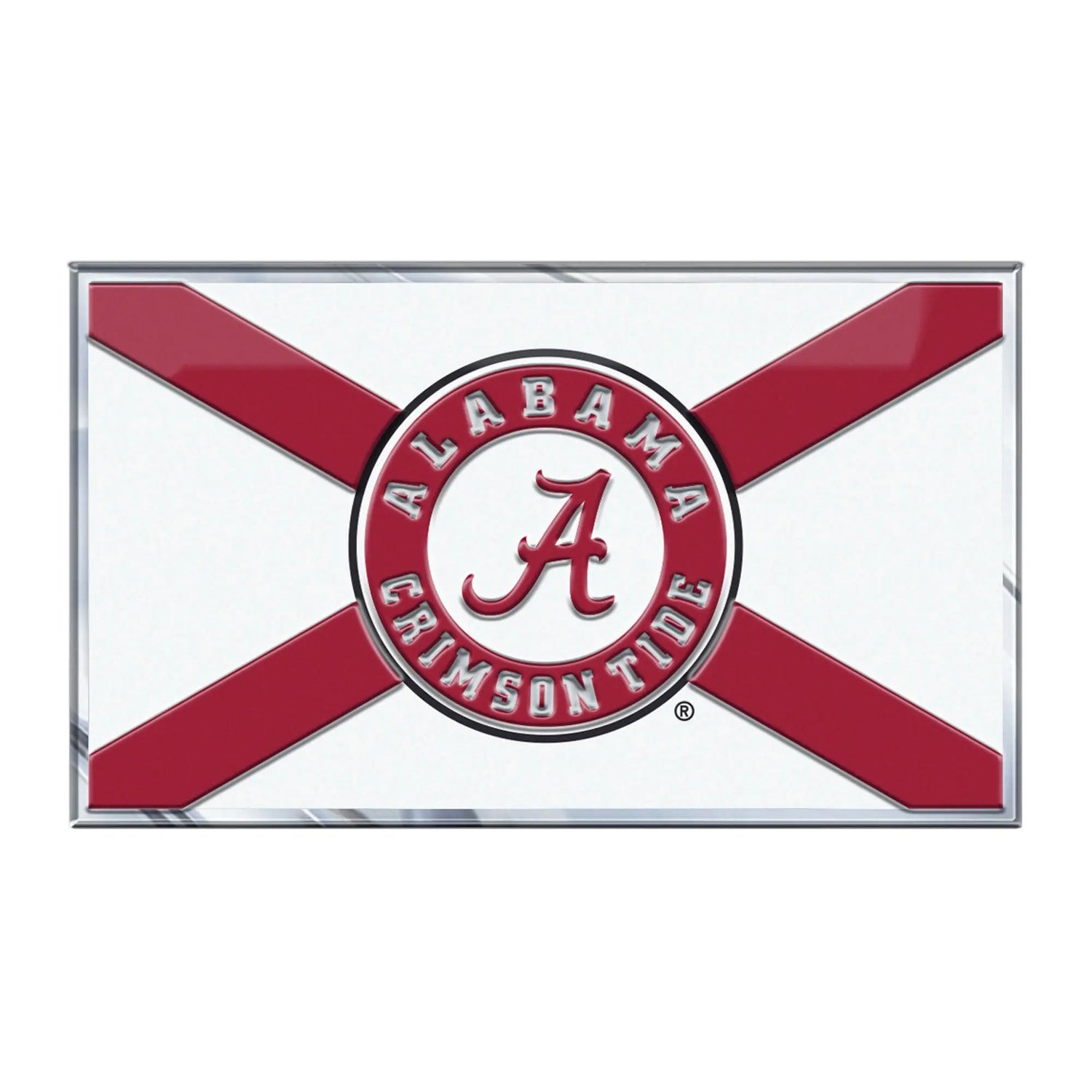 Fanmats Alabama Crimson Tide Embossed State Flag Emblem Fanmats