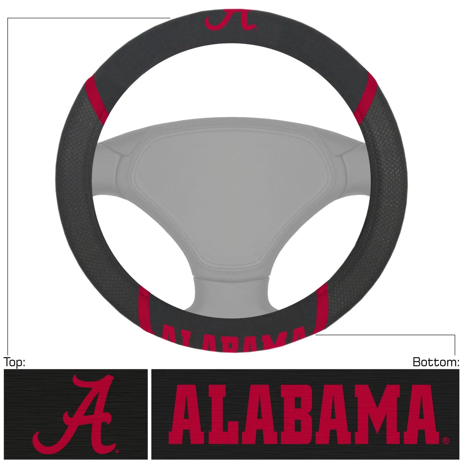 Fanmats Alabama Crimson Tide Steering Wheel Cover Fanmats