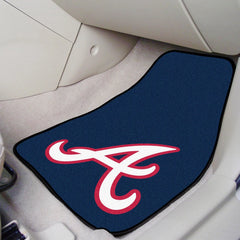 Fanmats Atlanta Braves 2pc Carpet Car Mat Set - PinkPro Beauty Supply