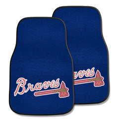 Fanmats Atlanta Braves 2pc Carpet Car Mat Set - PinkPro Beauty Supply