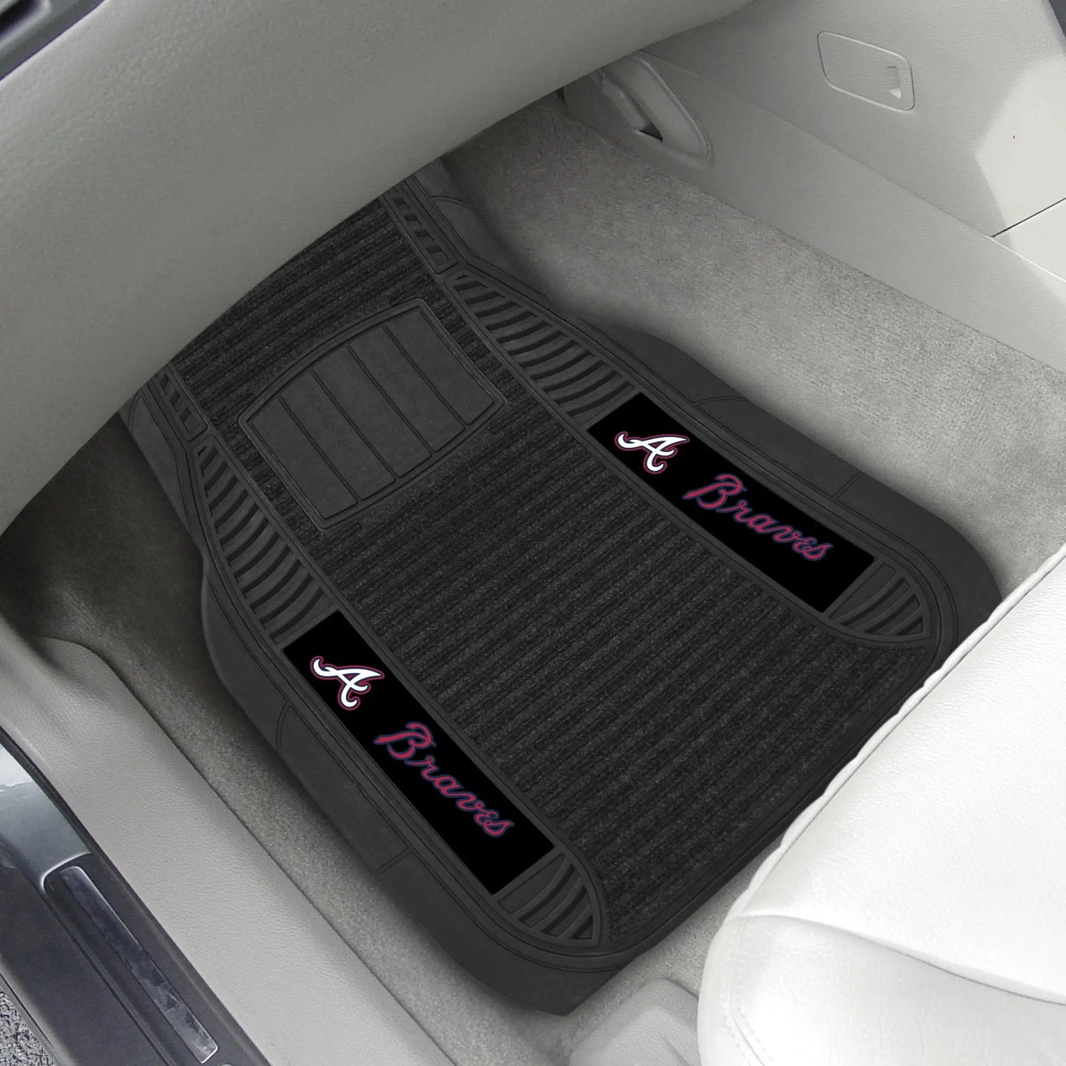 Fanmats Atlanta Braves 2pc Deluxe Car Mat Set - PinkPro Beauty Supply