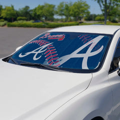 Fanmats Atlanta Braves Auto Shade - PinkPro Beauty Supply