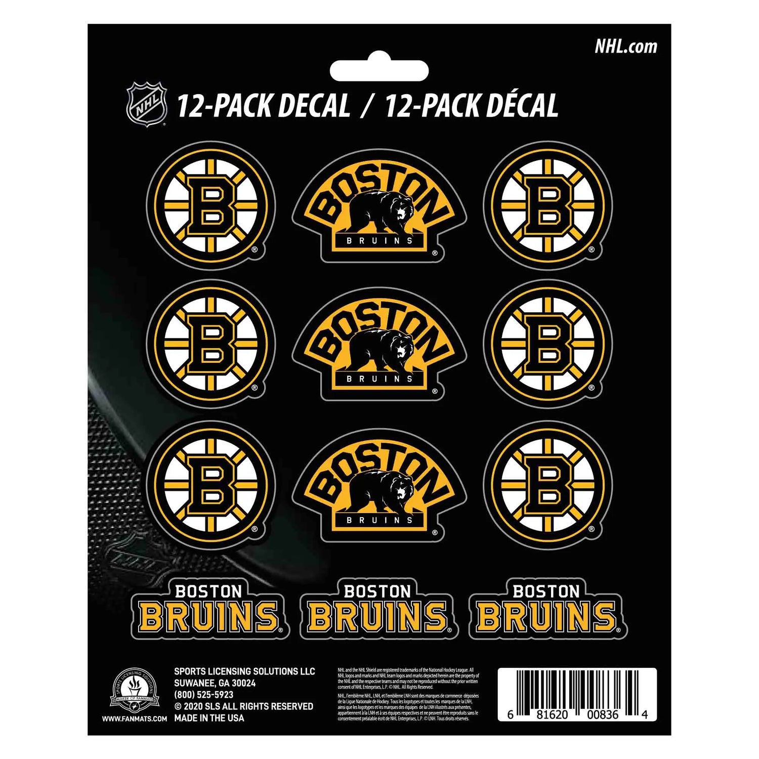 Fanmats Boston Bruins Mini Decal 12pk Fanmats