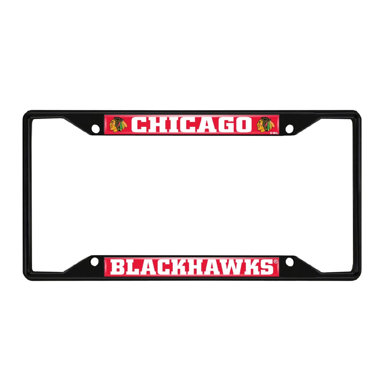 Fanmats Chicago Blackhawks License Plate Frame - Black Fanmats