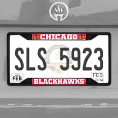 Fanmats Chicago Blackhawks License Plate Frame - Black Fanmats