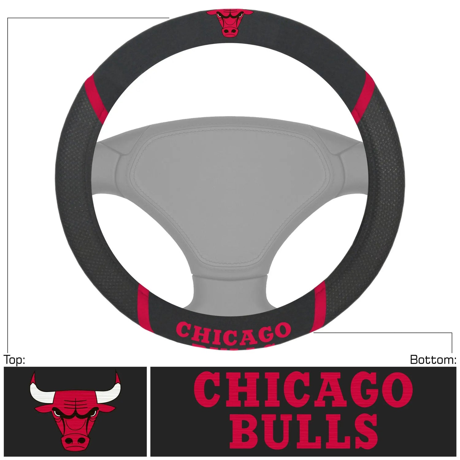 Fanmats Chicago Bulls Steering Wheel Cover Fanmats