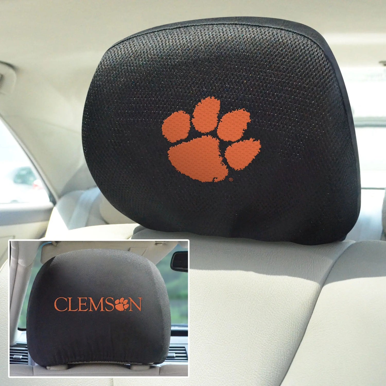 Fanmats Clemson Tigers Headrest Cover Fanmats