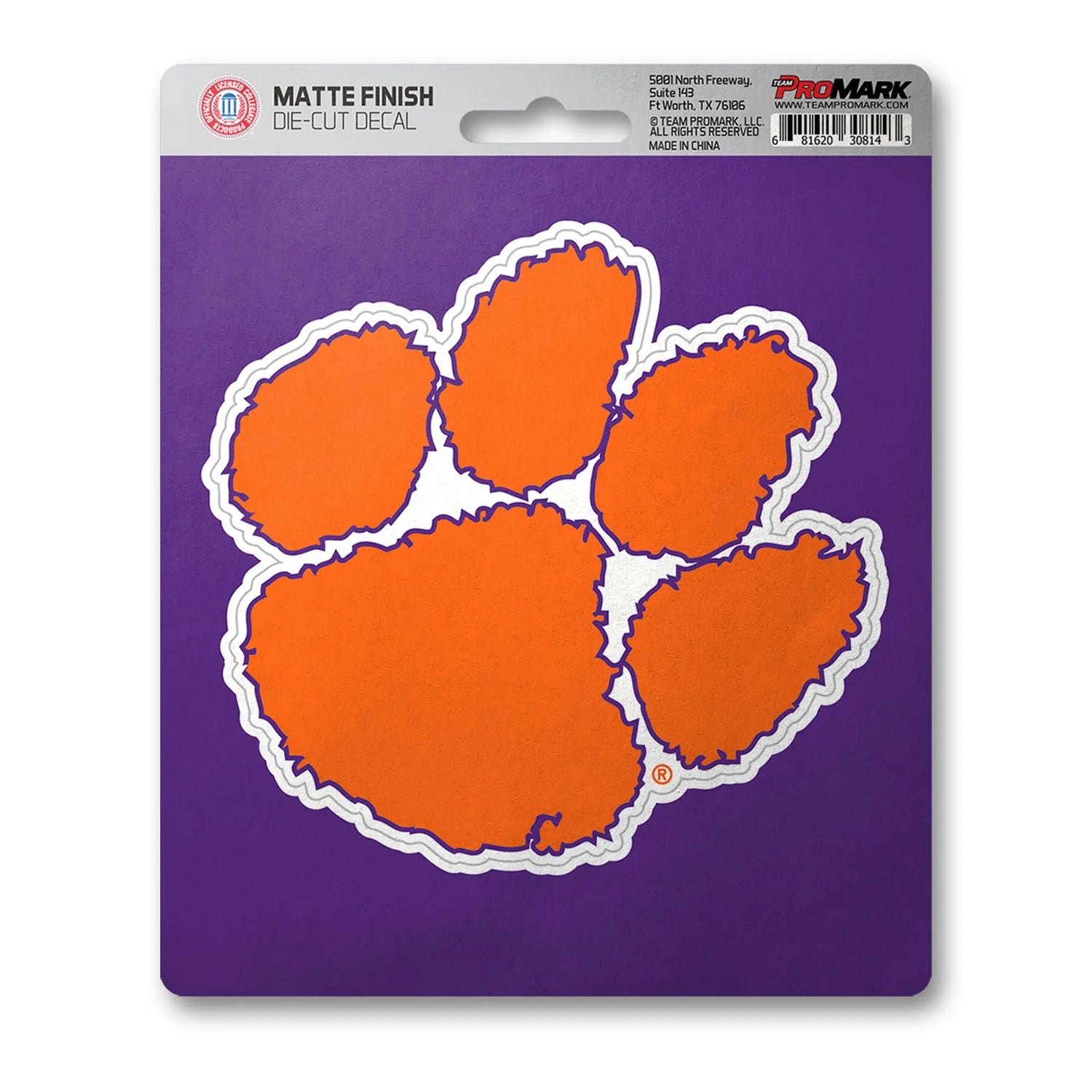 Fanmats Clemson Tigers Matte Decal Fanmats