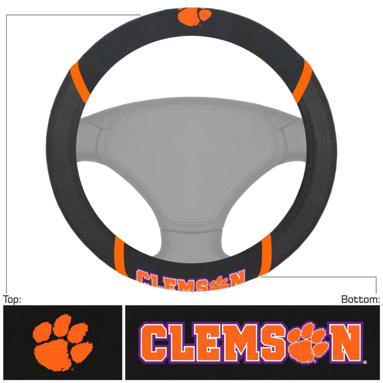 Fanmats Clemson Tigers Steering Wheel Cover Fanmats