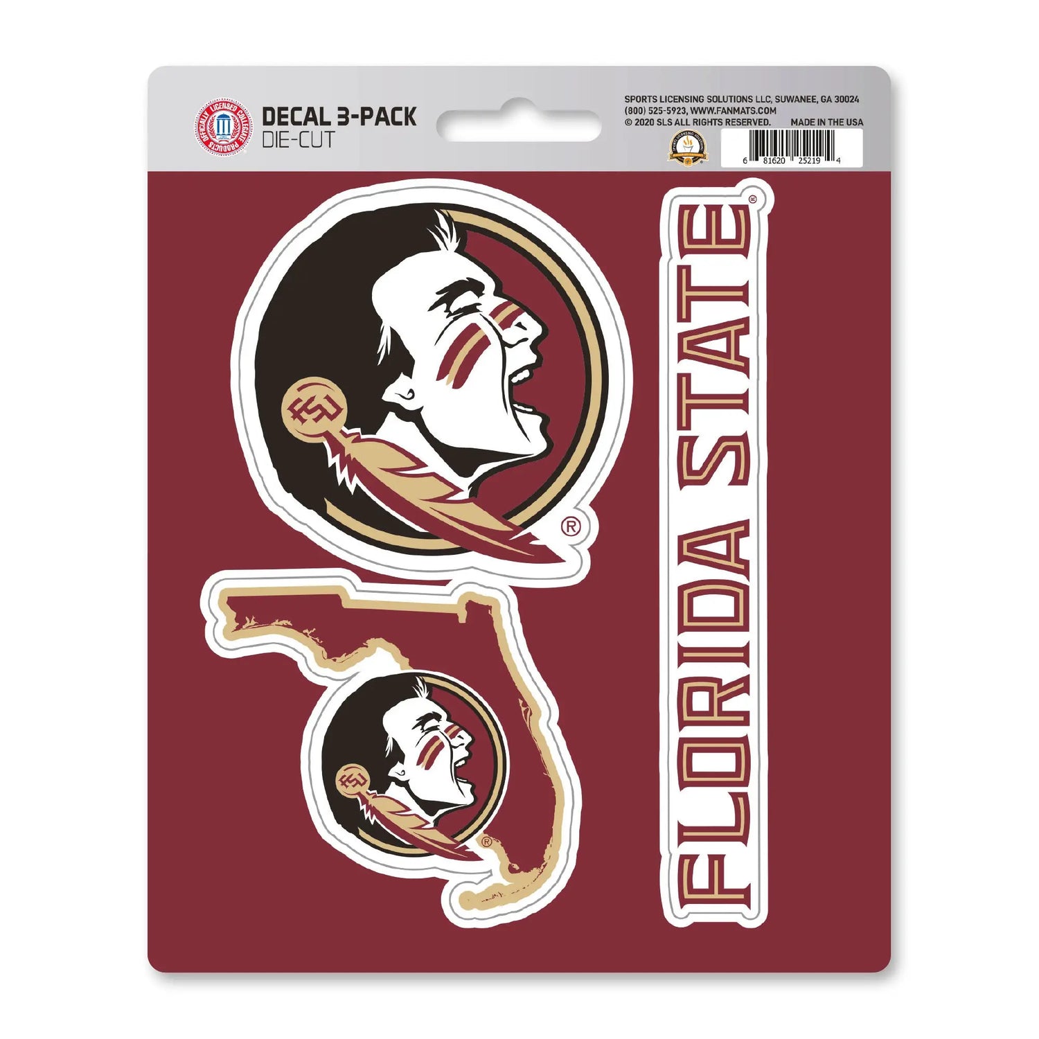 Fanmats Florida State Seminoles Decal 3pk Fanmats