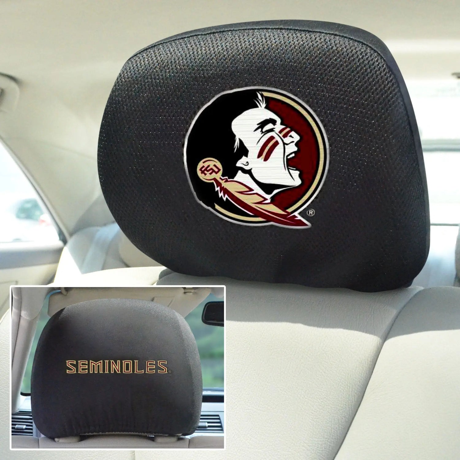 Fanmats Florida State Seminoles Head Rest Cover - PinkPro Beauty Supply