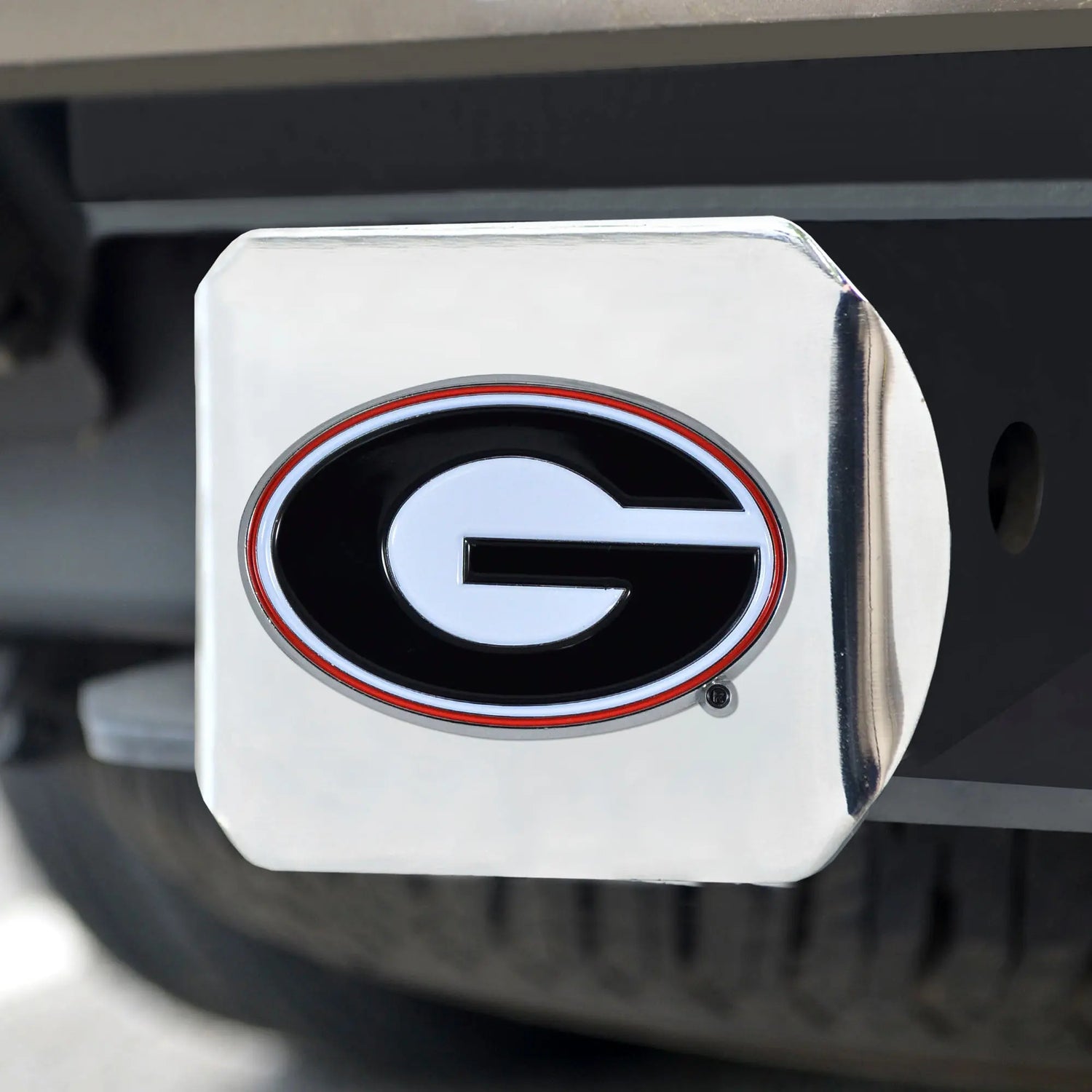 Fanmats Georgia Bulldogs Color Hitch Cover - Chrome Fanmats