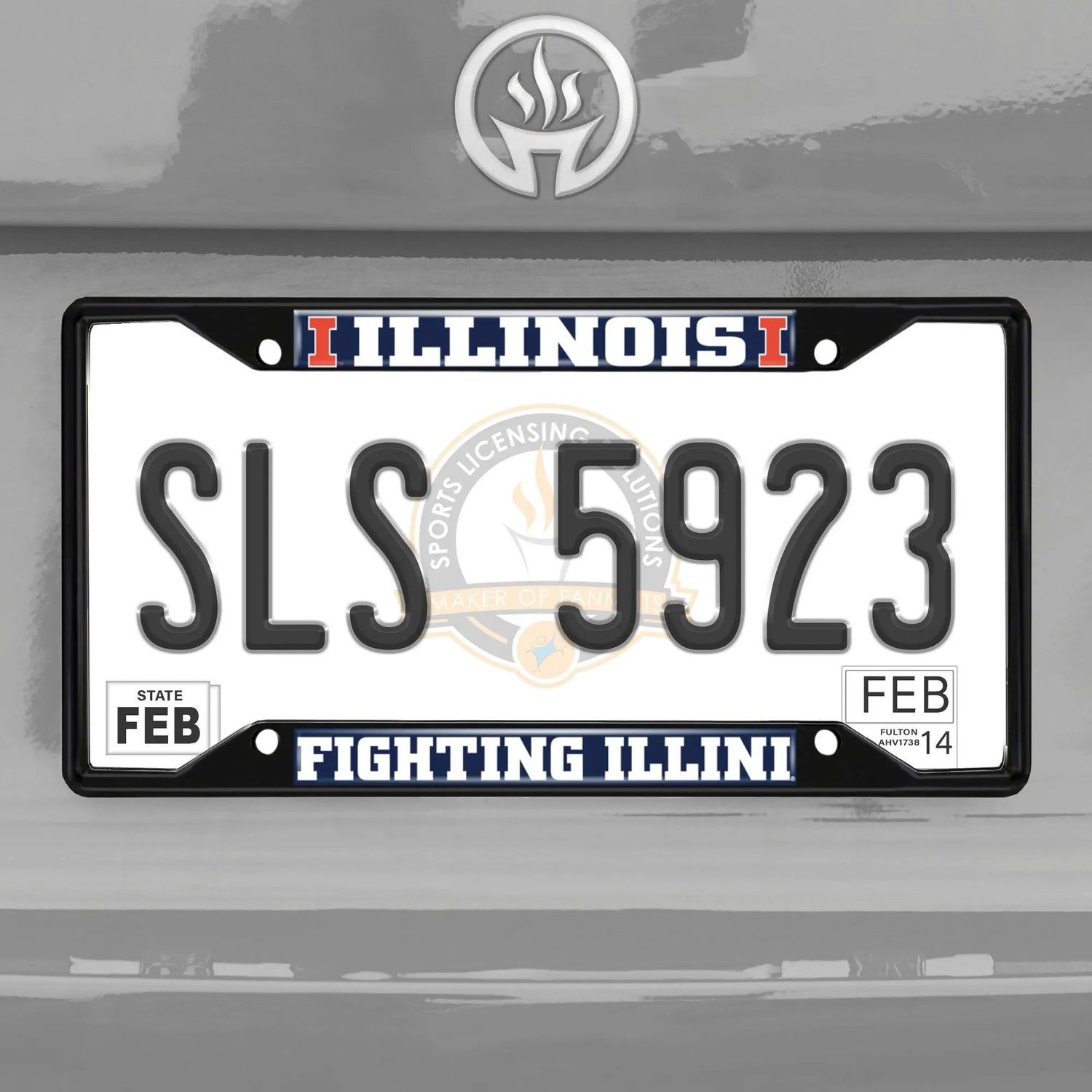 Fanmats Illinois Illini License Plate Frame - Black Fanmats