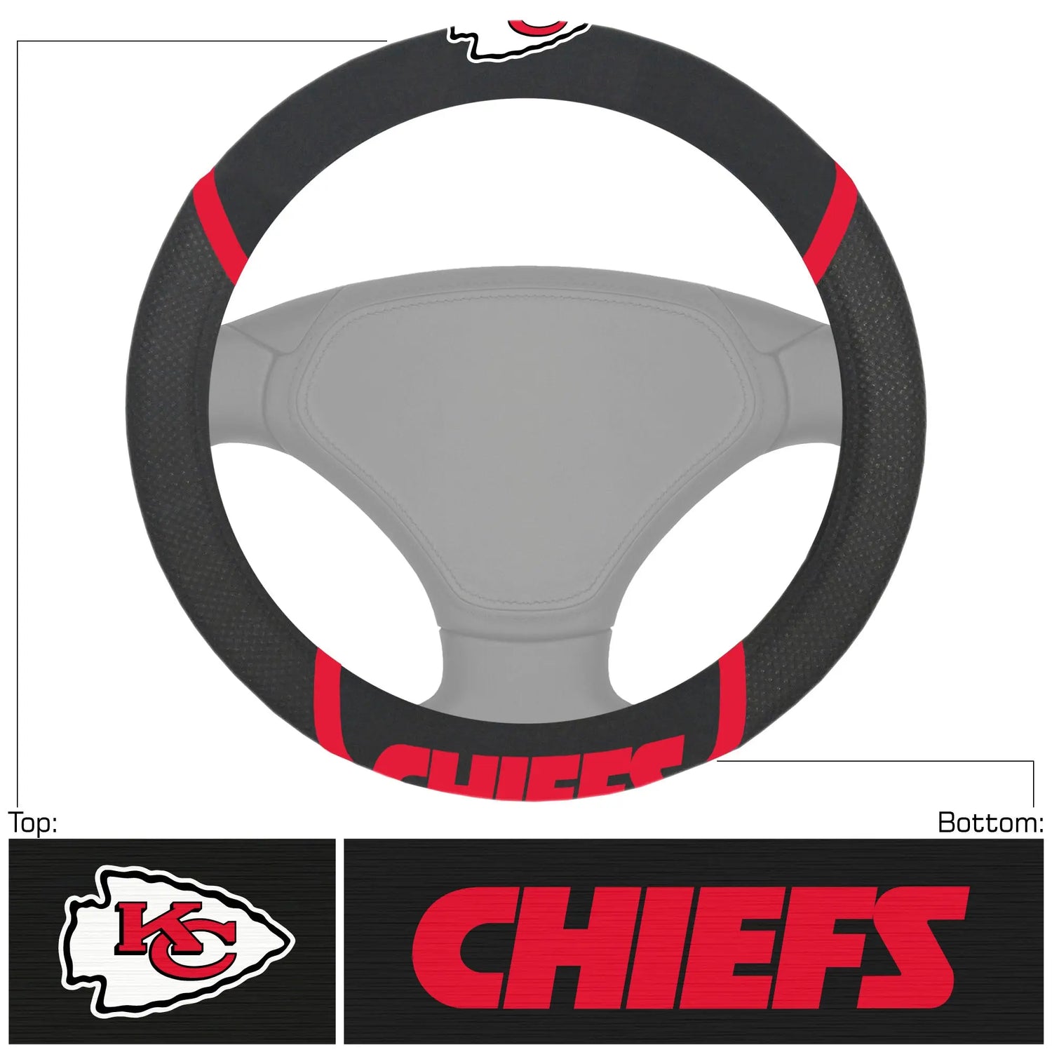 Fanmats Kansas City Chiefs Steering Wheel Cover Fanmats